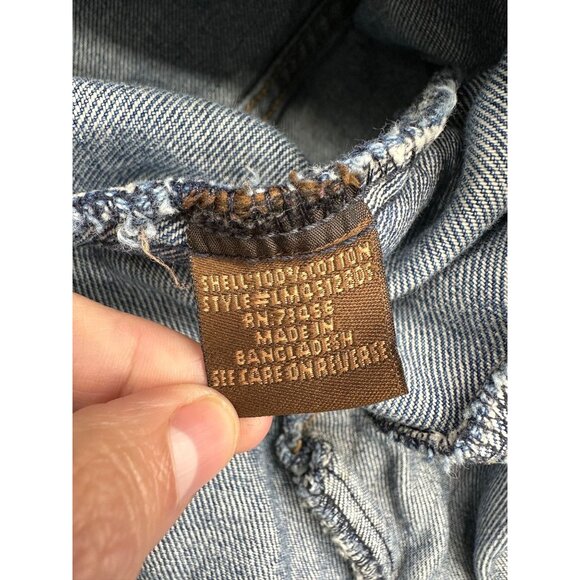 Vintage Lee Denim Jacket Blue Jean Large Trucker Cowboy1990s Retro Western - Picture 6 of 10